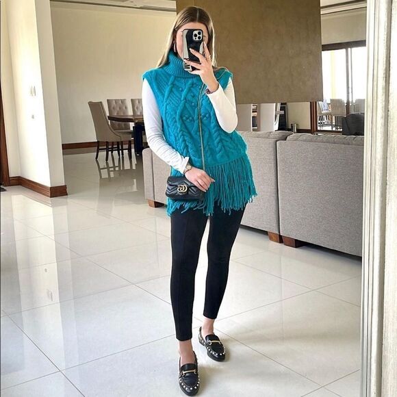 Zara fringed knit vest - Picture 2 of 11